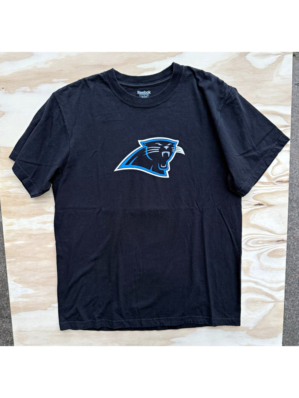 Reebok Carolina Panthers Cam Newton #1 Mens L Black NFL Football T-Shirt
